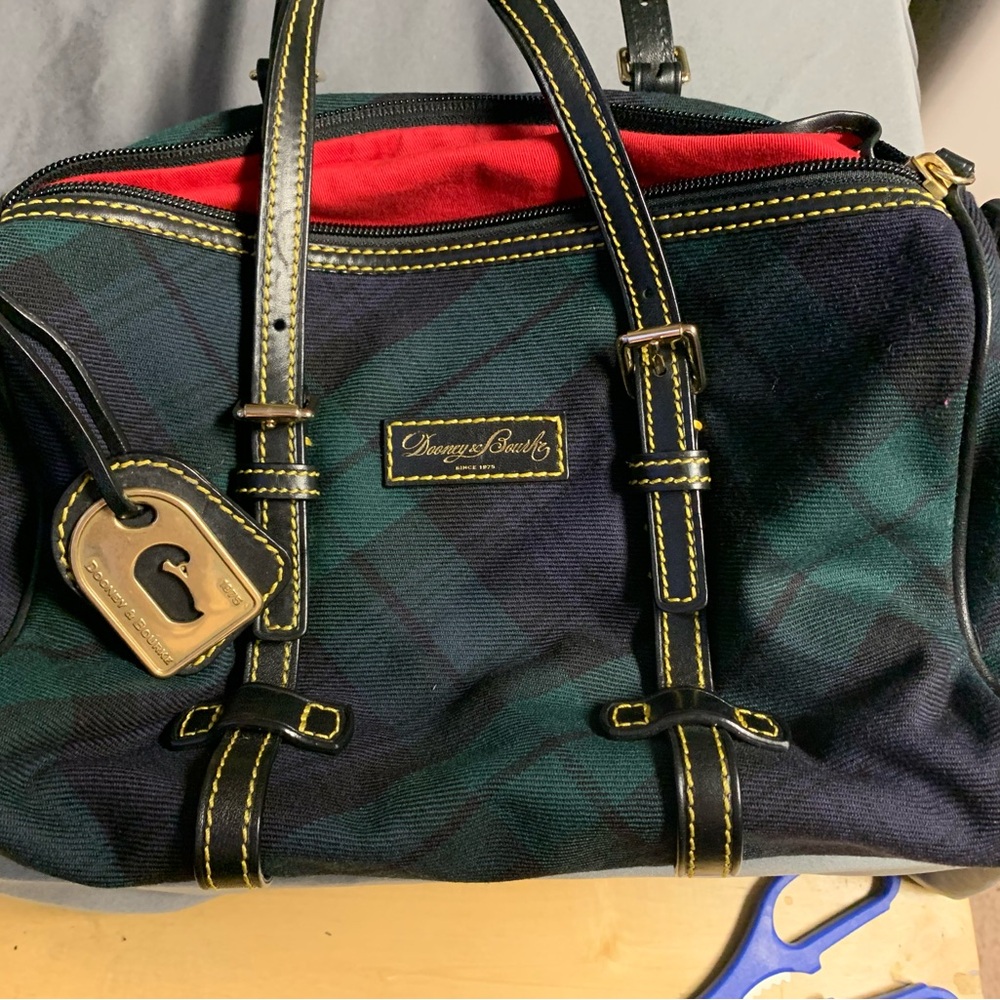 Dooney & Bourke Tartan Small Bag with Red Lining